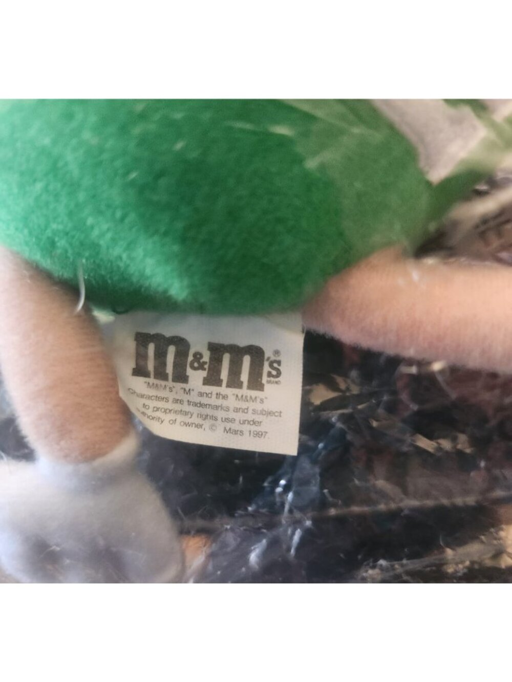 Vintage 1997 M&M’s Green Plush Ornament Sealed Mars Candy Character 5" - Picture 2 of 10